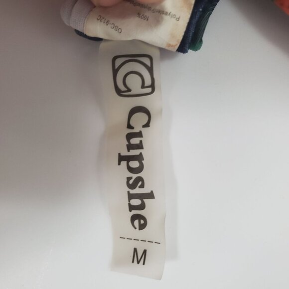 Cupshe Women's Green Multi Tropical Floral Pull On Swim Bikini Bottoms Size M - Picture 2 of 5